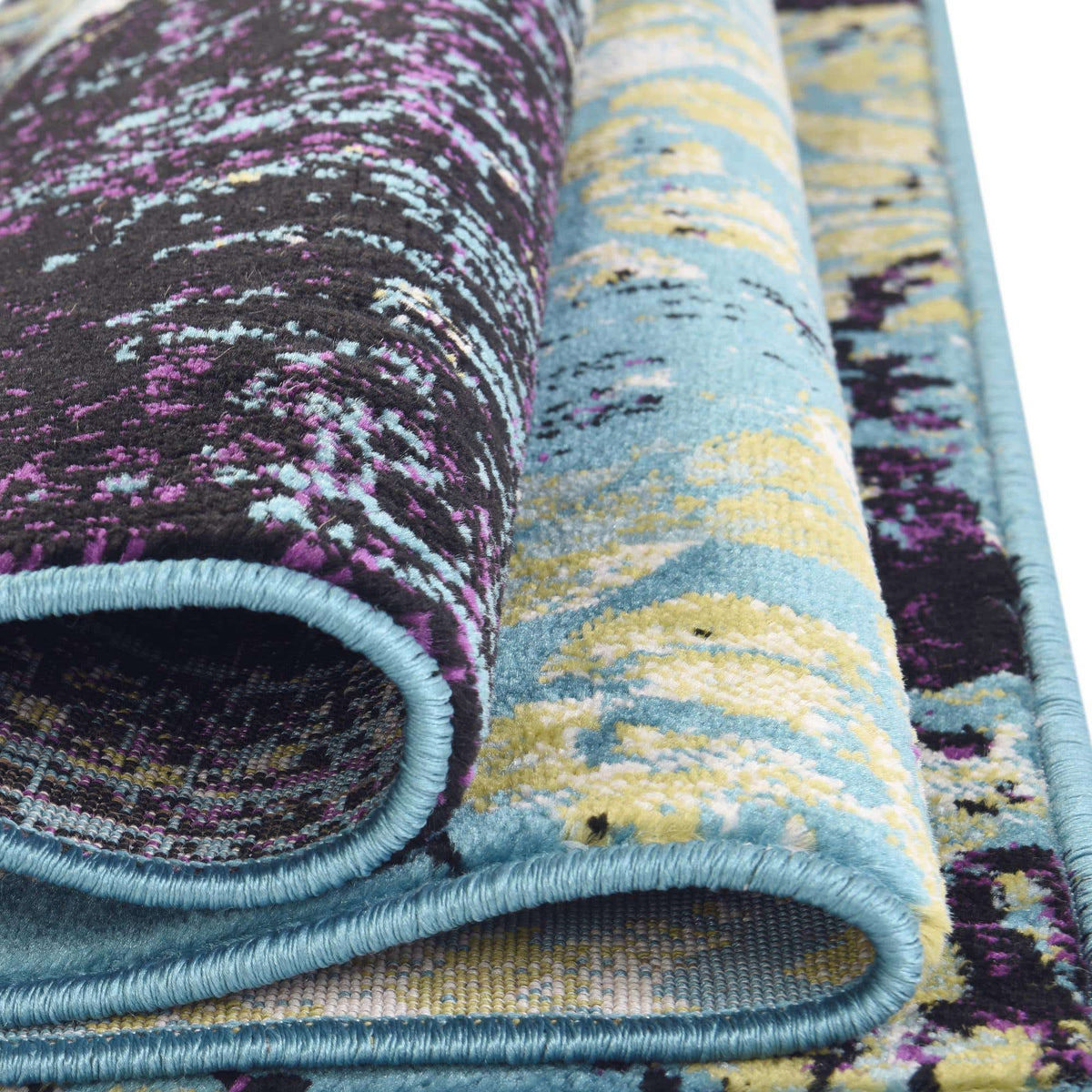 Rund Teppich Istanbul in Blau von Hadorn™ - Lifestyle Image