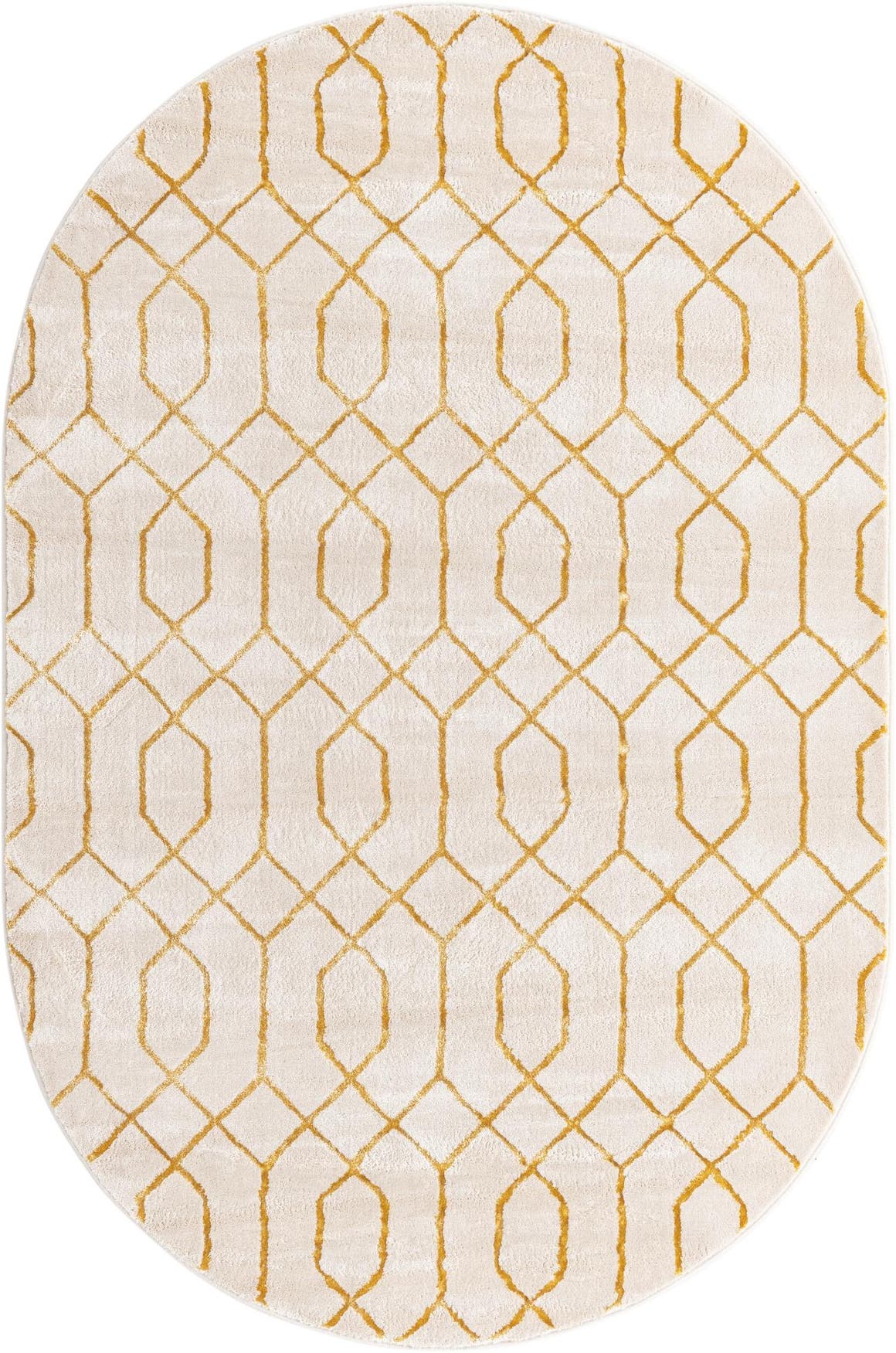 Oval Teppich Marilyn Monroe™ Glam Trellis in Weiss von Hadorn™ - Lifestyle Image