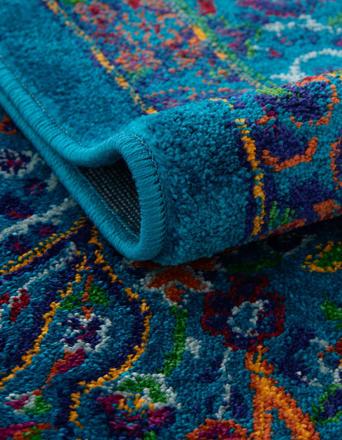 Rund Teppich Calypso in Marineblau von Hadorn™ - Lifestyle Image