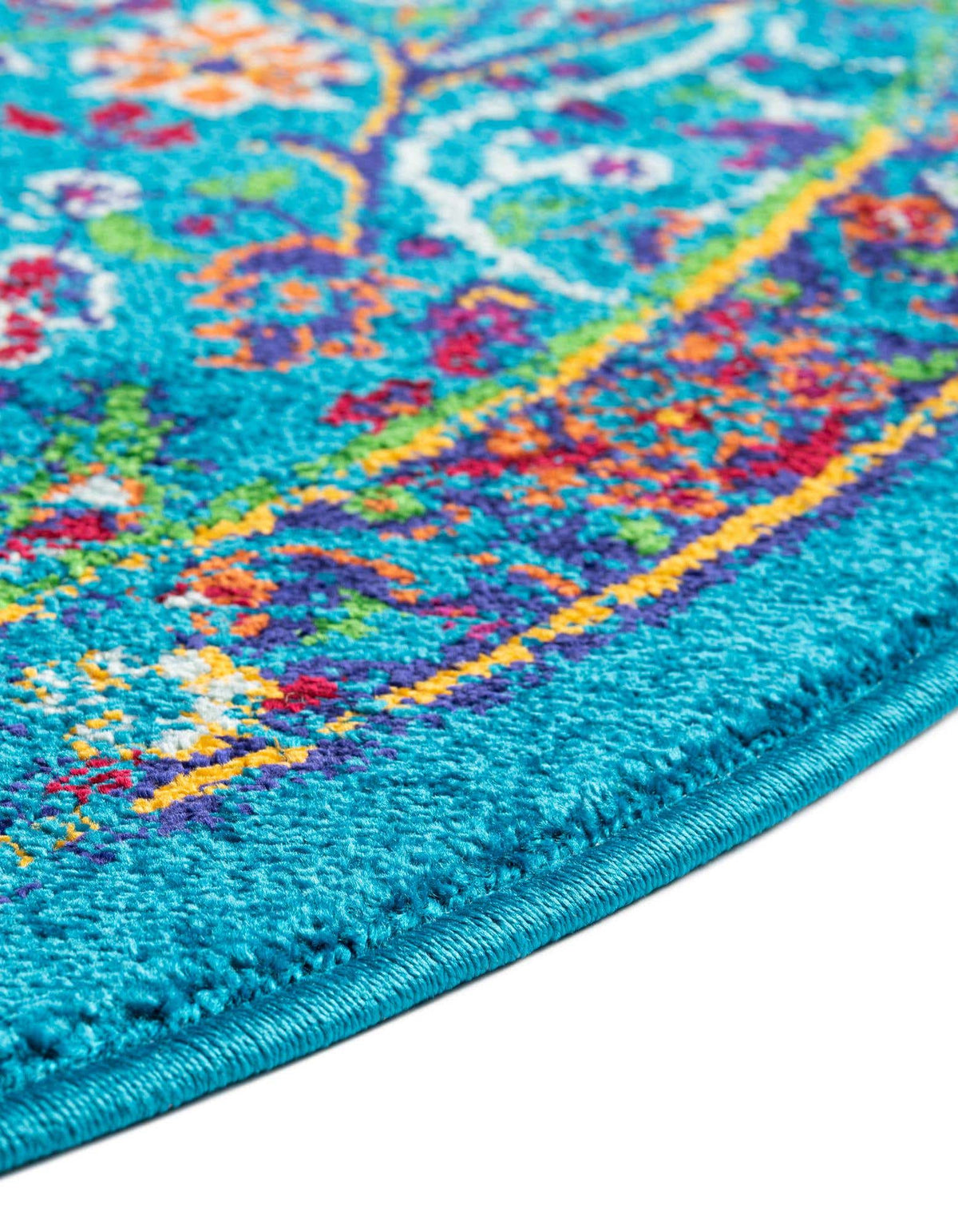 Rund Teppich Calypso in Marineblau von Hadorn™ - Lifestyle Image