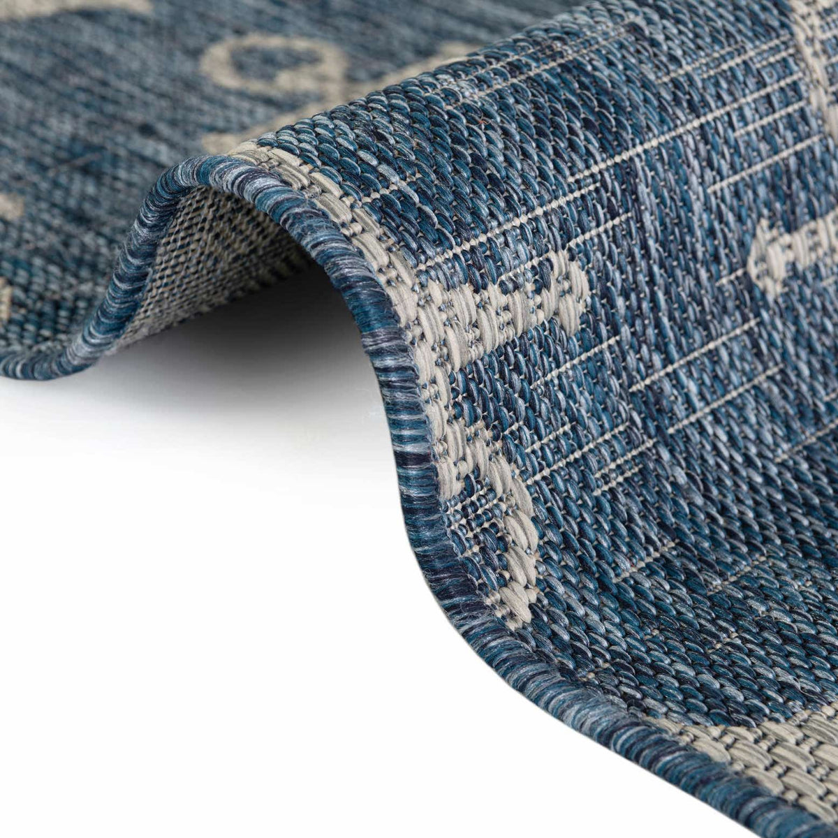 Rechteck Outdoor Teppich Tulum Outdoor in Blau von Hadorn™ - Lifestyle Image