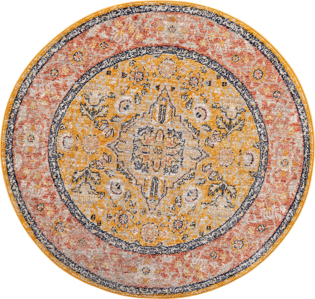 Rund Teppich Lola in Gelb von Hadorn™ - Lifestyle Image
