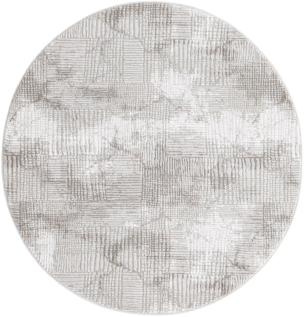 Rund Teppich Davos Flawless in Grau von Hadorn™ - Lifestyle Image
