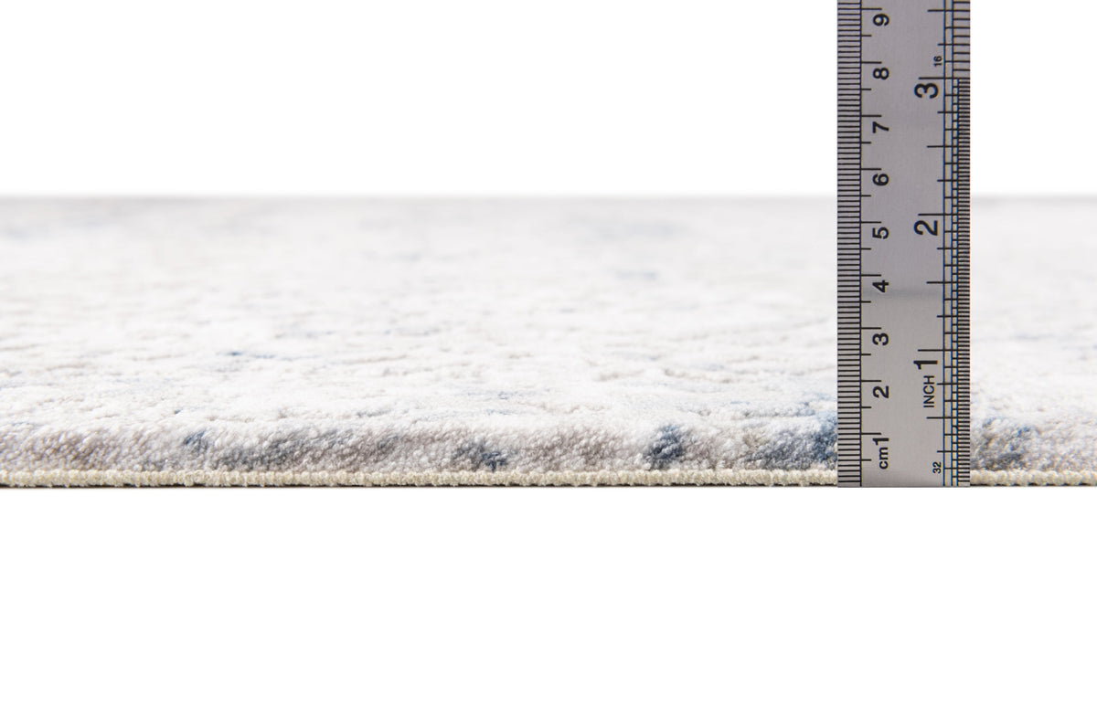 Quadratisch Teppich Davos Fusion in Blau von Hadorn™ - Lifestyle Image