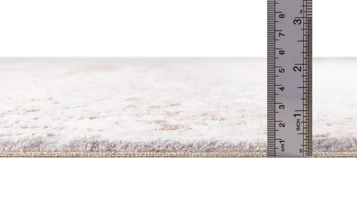 Quadratisch Teppich Davos Fusion in Beige von Hadorn™ - Lifestyle Image