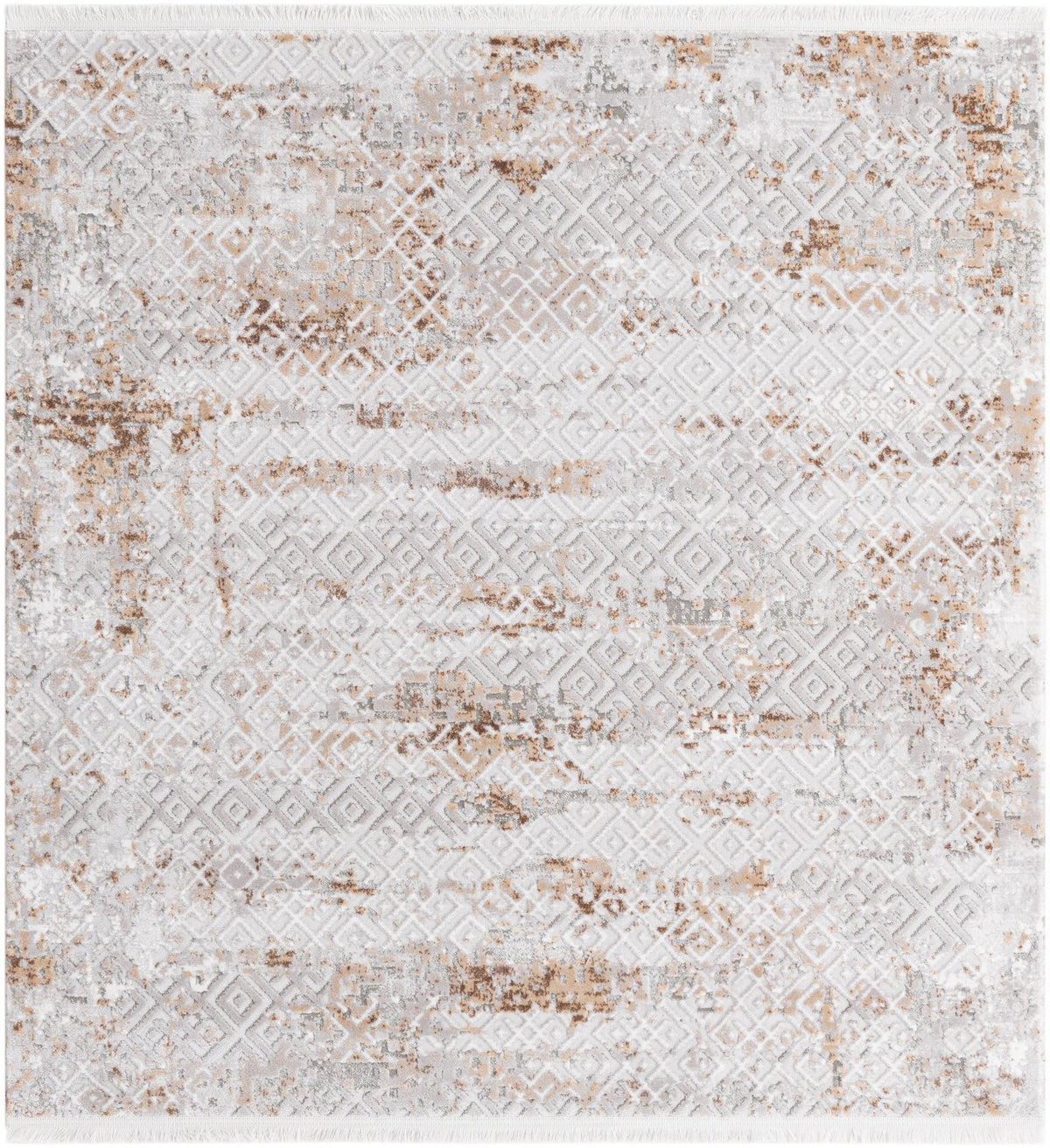 Quadratisch Teppich Davos Fusion in Beige von Hadorn™ - Lifestyle Image