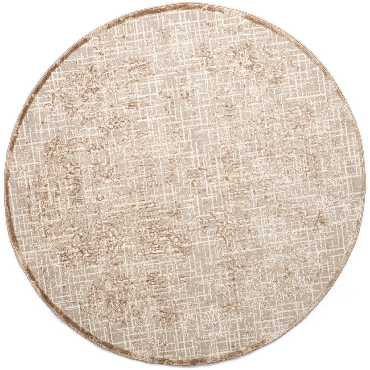 Rund Teppich Bern Shimmer in Beige von Hadorn™ - Lifestyle Image