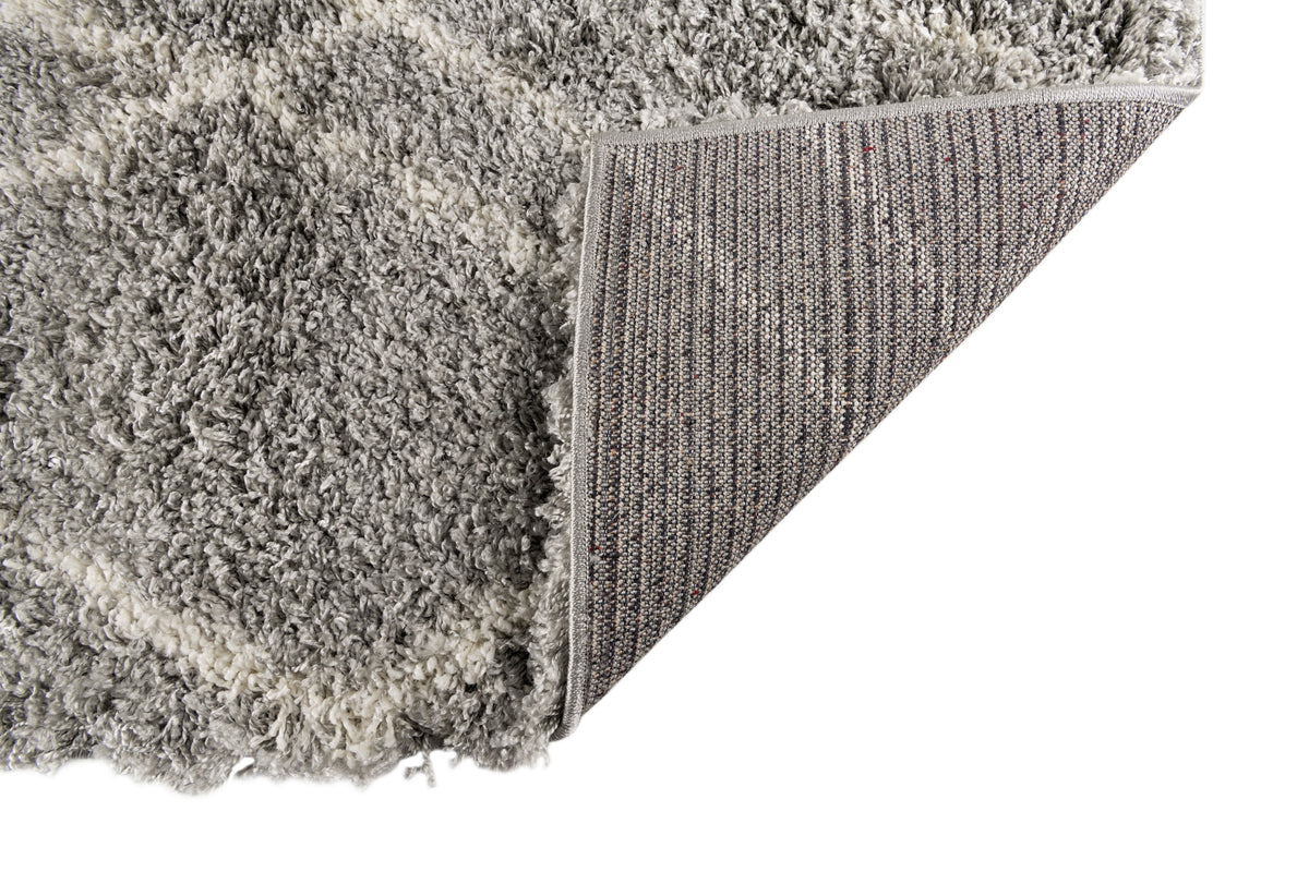 Quadratisch Teppich Lachen Fence in Wolkengrau von Hadorn™ - Lifestyle Image