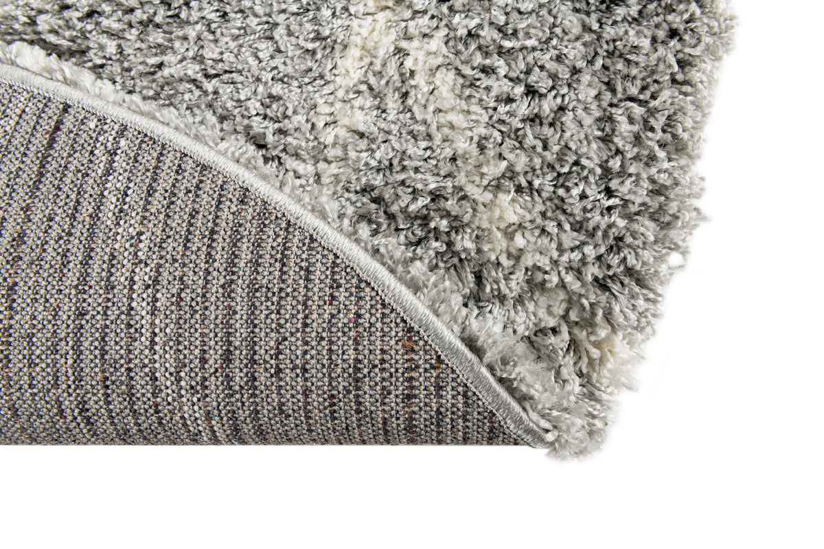 Rund Teppich Lachen Fence in Wolkengrau von Hadorn™ - Lifestyle Image