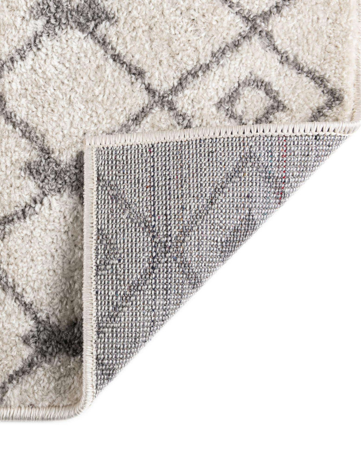 Quadratisch Teppich Moroccan Trellis in Elfenbein und Grau von Hadorn™ - Lifestyle Image
