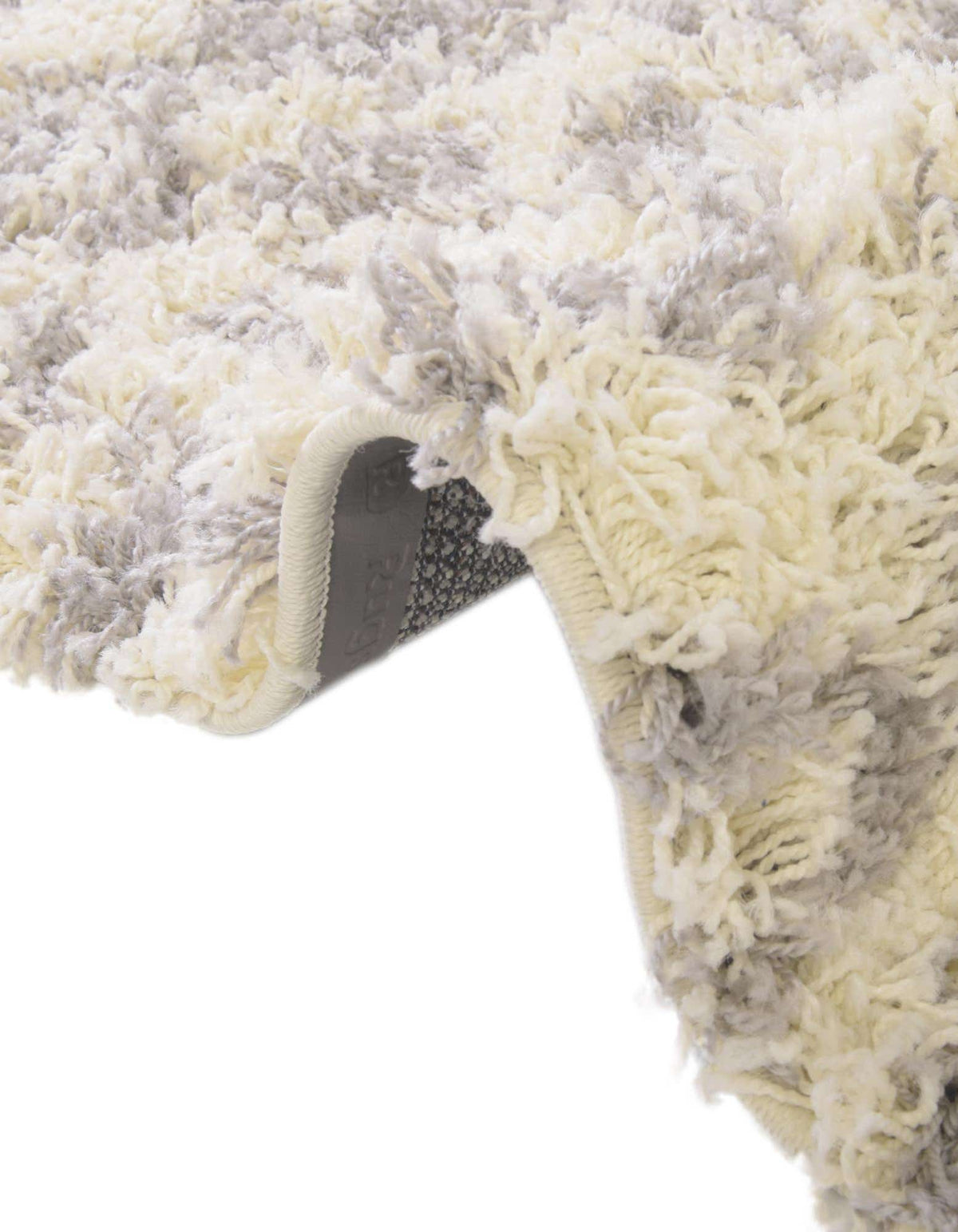 Quadratisch Hochflorteppich Moroccan Trellis Shag in Elfenbein von Hadorn™ - Lifestyle Image