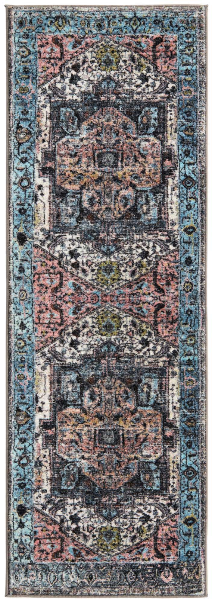 Läufer Teppich Medina in Powder Blau von Hadorn™ - Lifestyle Image