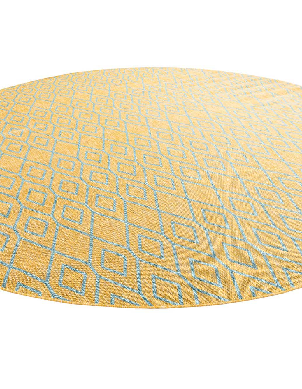 Rund Outdoor Teppich Jill Zarin Outdoor in Gelb von Hadorn™ - Lifestyle Image