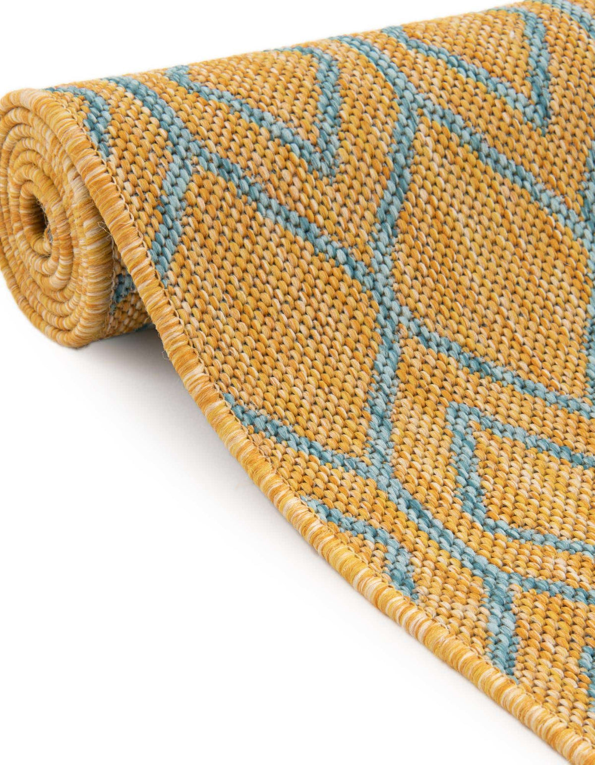 Rund Outdoor Teppich Jill Zarin Outdoor in Gelb von Hadorn™ - Lifestyle Image
