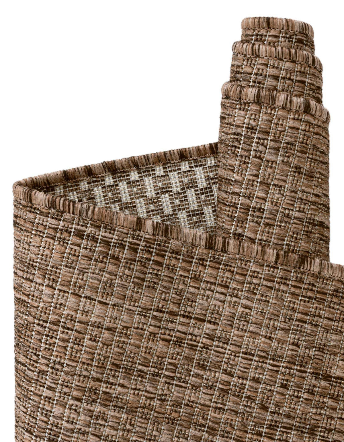 Rund Outdoor Teppich Tulum Outdoor in Hellbraun von Hadorn™ - Lifestyle Image