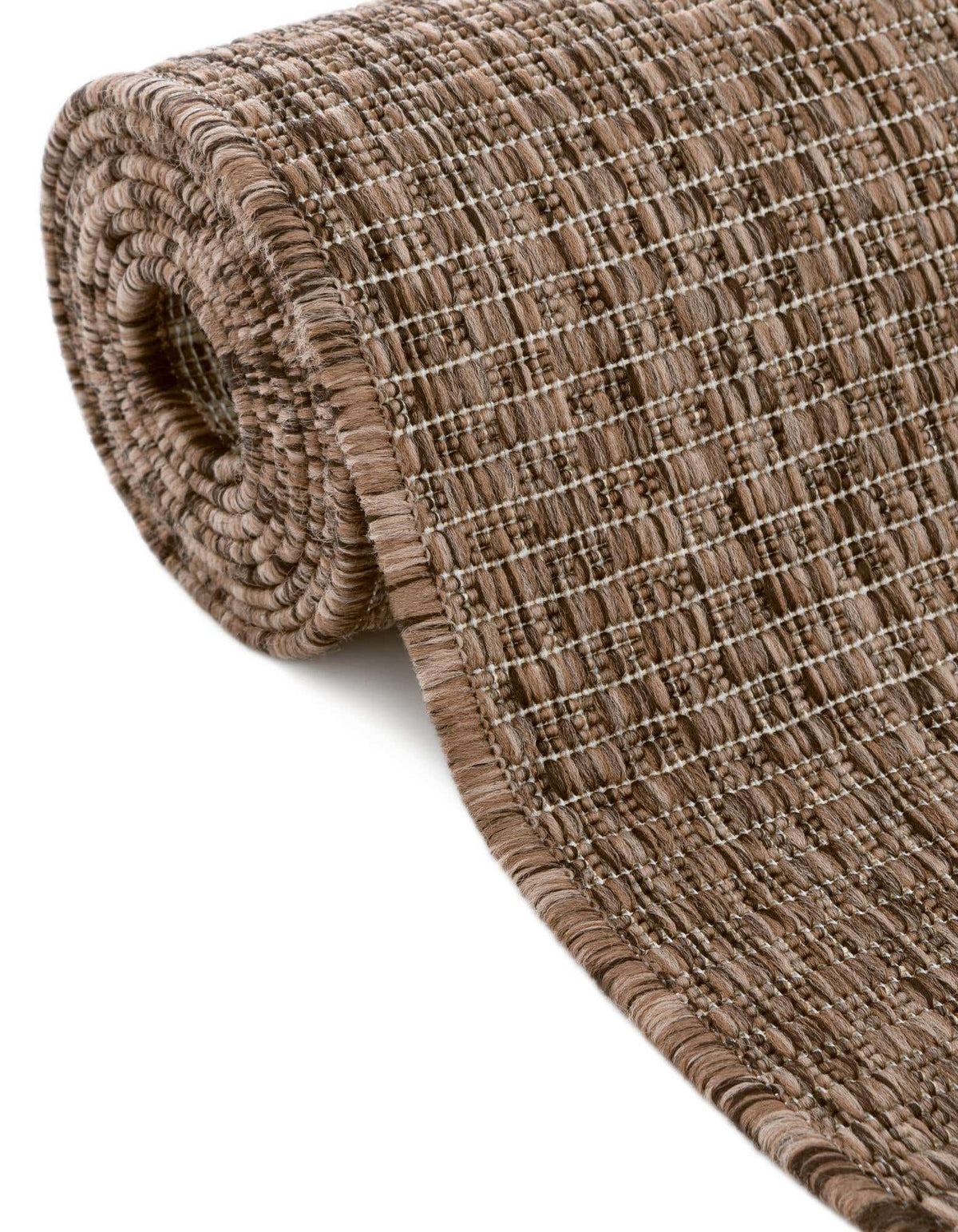Rund Outdoor Teppich Tulum Outdoor in Hellbraun von Hadorn™ - Lifestyle Image