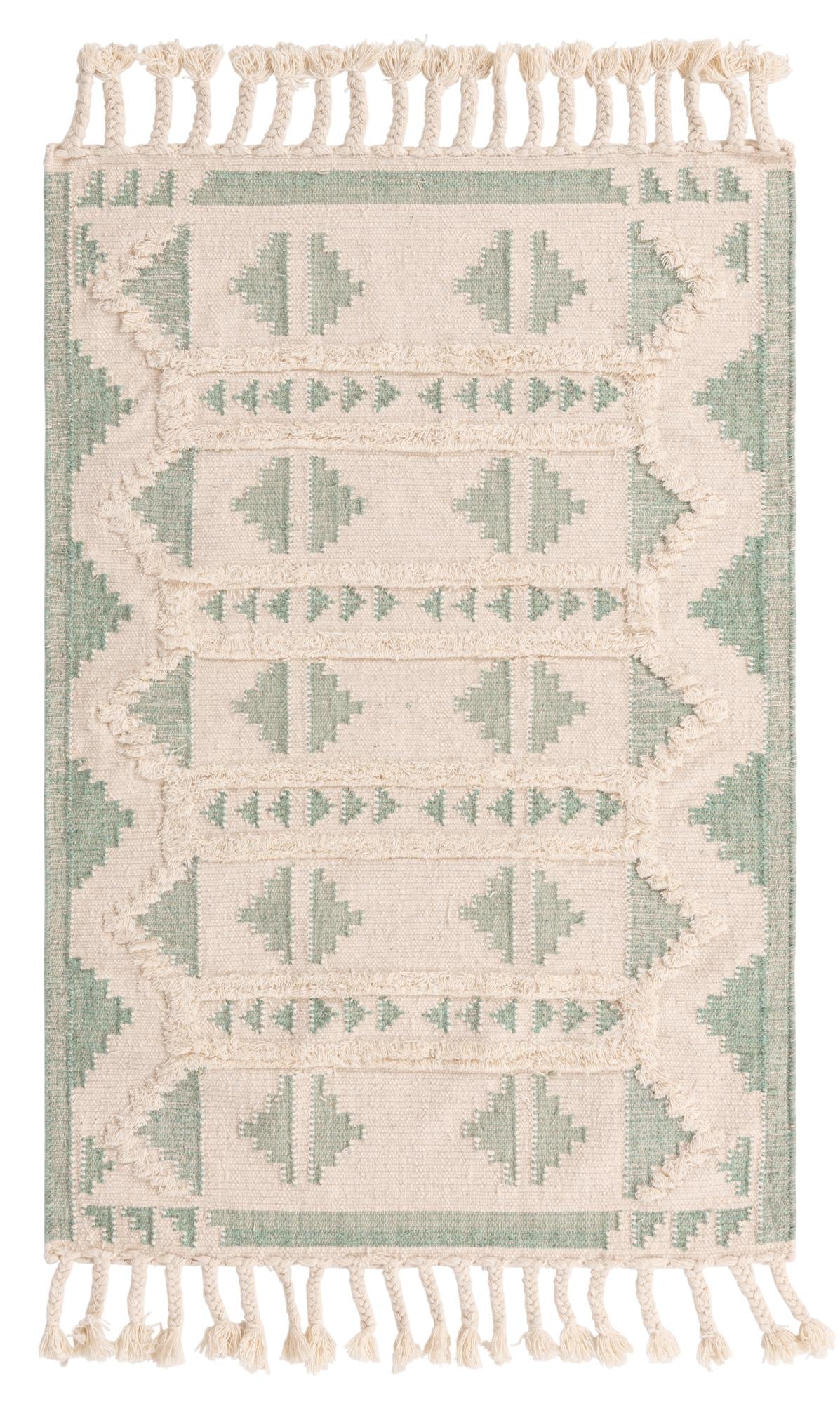 Rechteck Handgeflochten Teppich Arizona in Aquamarin von Hadorn™ - Lifestyle Image