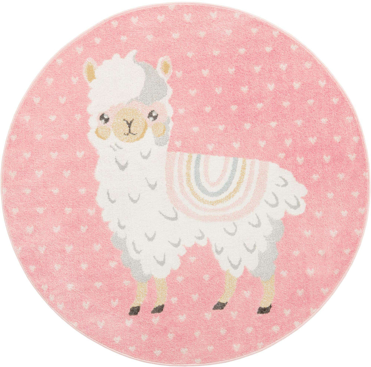 Rund Teppich Whimsy Kids in Rosa von Hadorn™ - Lifestyle Image