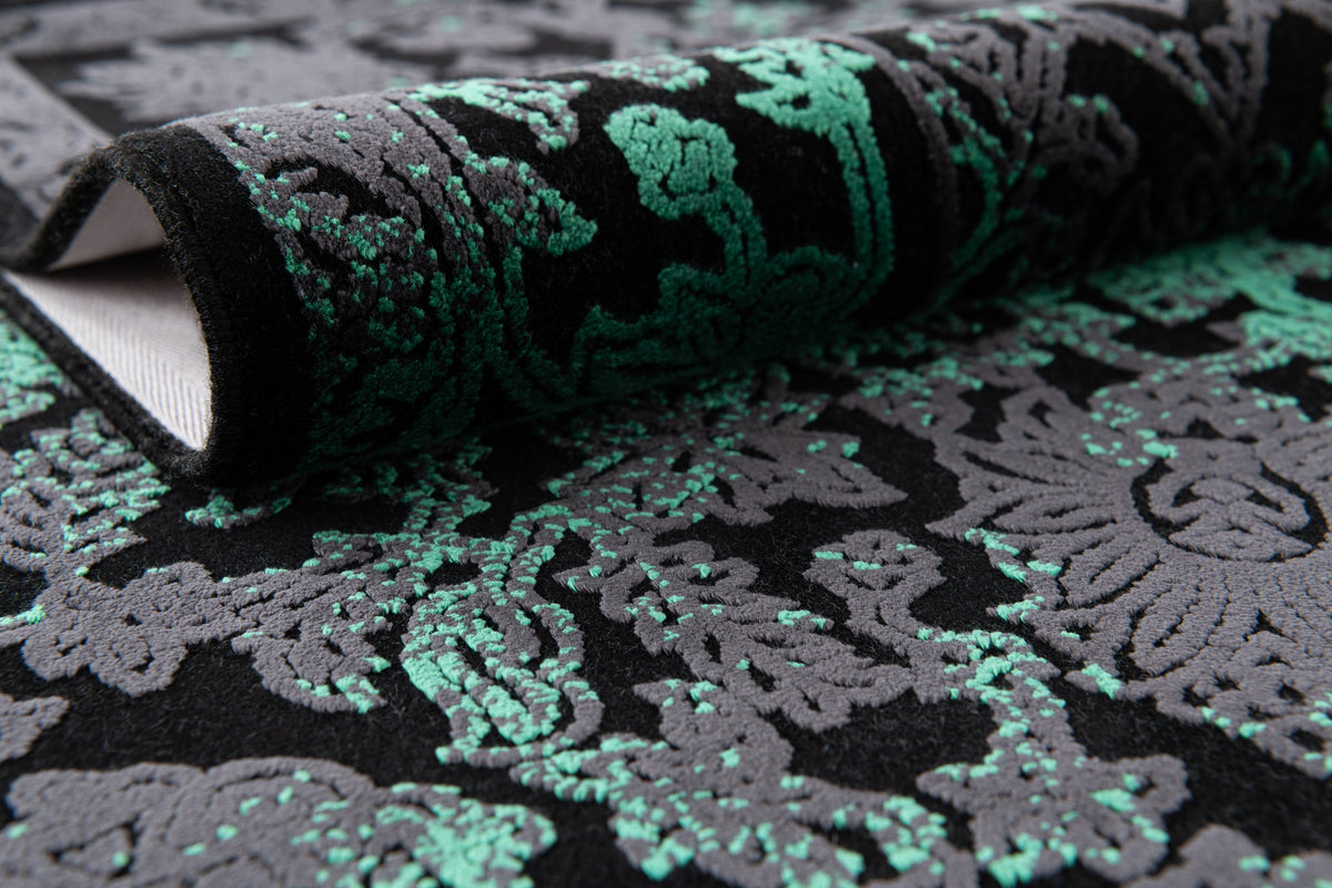 Rechteck Luxus Teppich Laax in Schwarz von Hadorn™ - Lifestyle Image