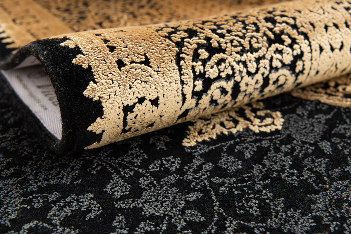 Rechteck Luxus Teppich Bad Ragaz in Dunkelgrau von Hadorn™ - Lifestyle Image