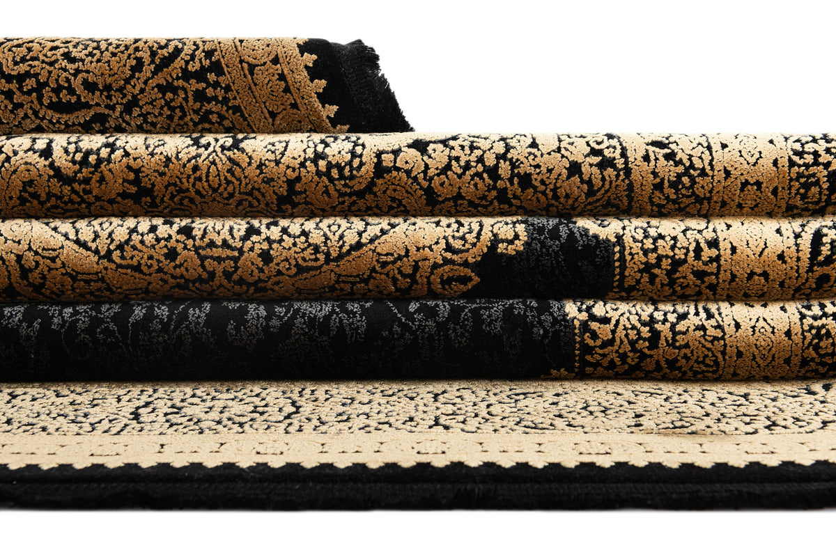 Rechteck Luxus Teppich Bad Ragaz in Dunkelgrau von Hadorn™ - Lifestyle Image