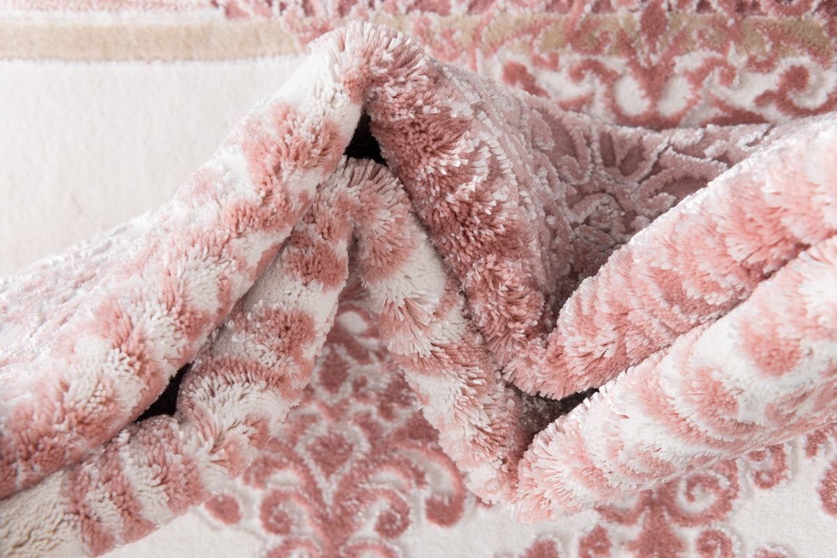 Oval Luxus Teppich Arosa in Rosa von Hadorn™ - Lifestyle Image