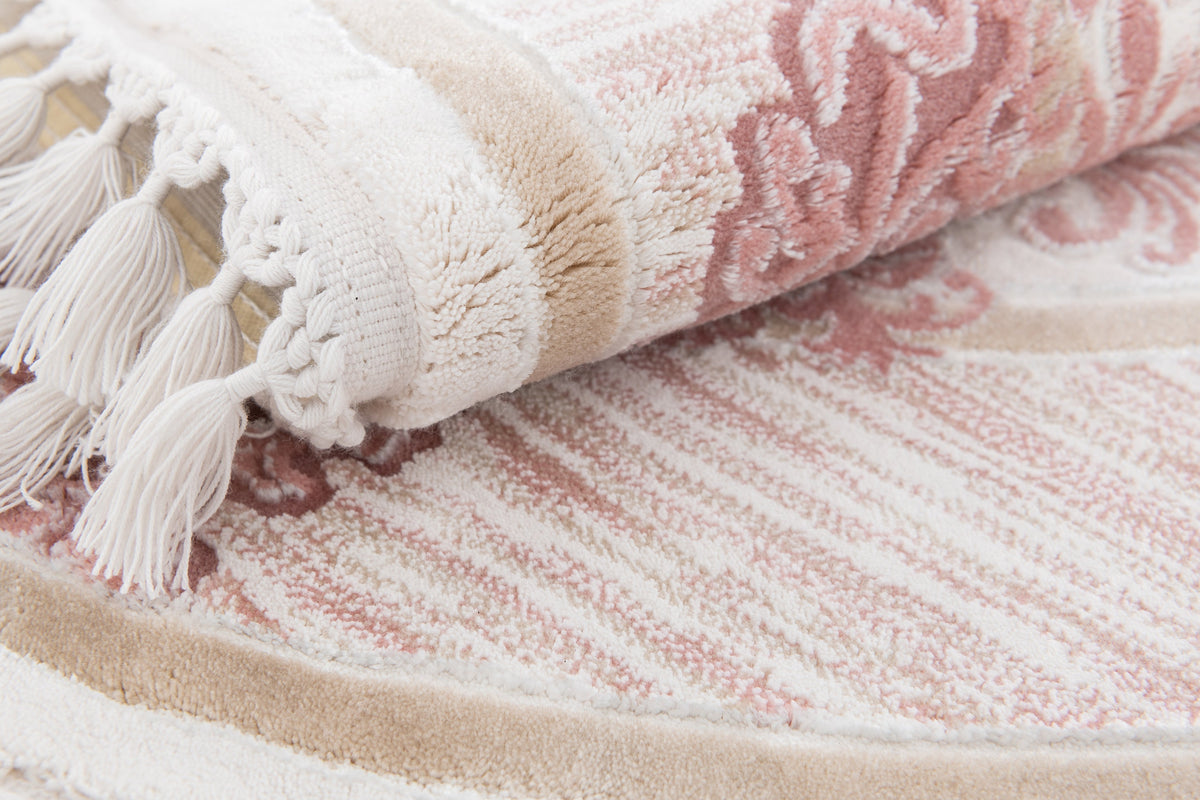 Oval Luxus Teppich Arosa in Rosa von Hadorn™ - Lifestyle Image