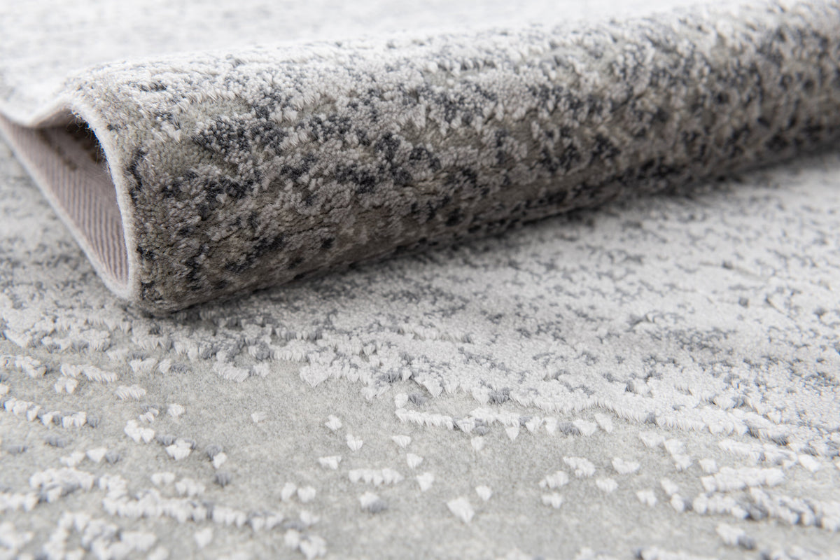 Rund Luxus Teppich Chiasso in Blau von Hadorn™ - Lifestyle Image