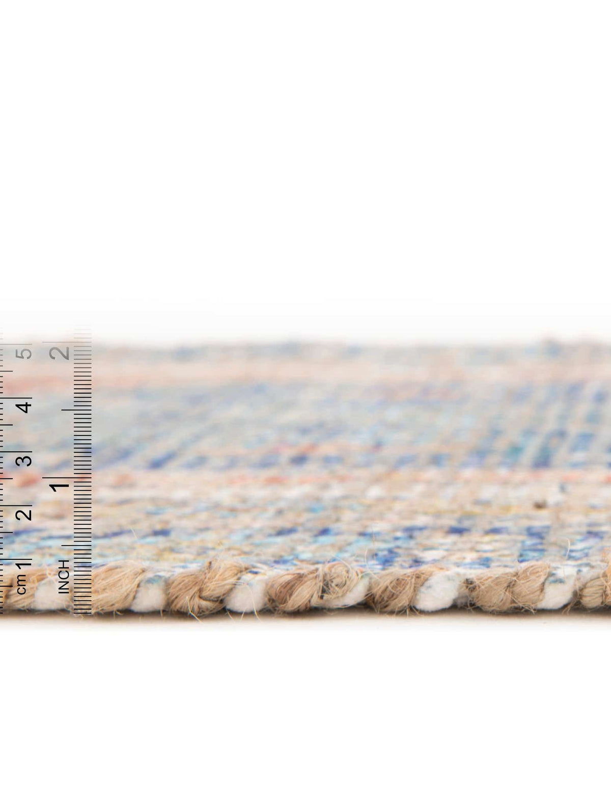 Rechteck Handgeflochten Teppich Chenille Jute in Orangegelb von Hadorn™ - Lifestyle Image