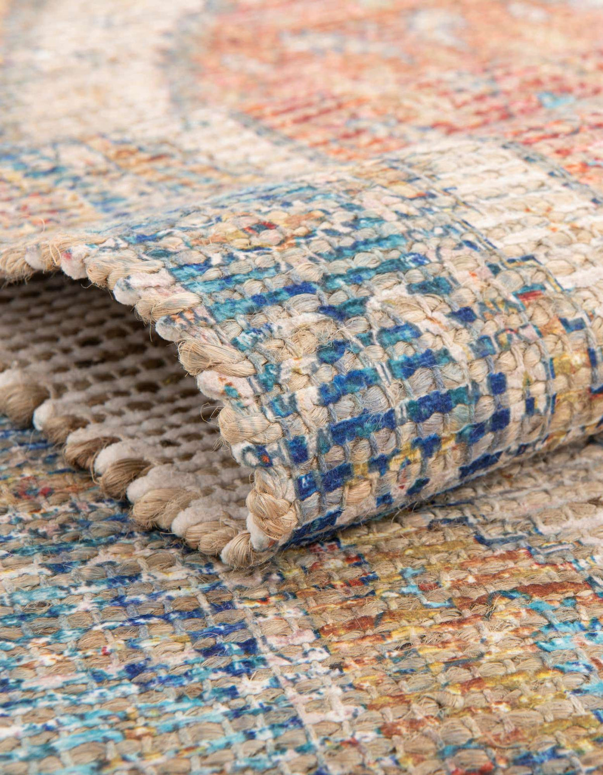 Rechteck Handgeflochten Teppich Chenille Jute in Natürlich von Hadorn™ - Lifestyle Image