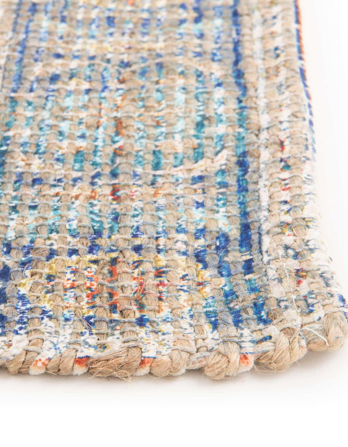 Rechteck Handgeflochten Teppich Chenille Jute in Natürlich von Hadorn™ - Lifestyle Image