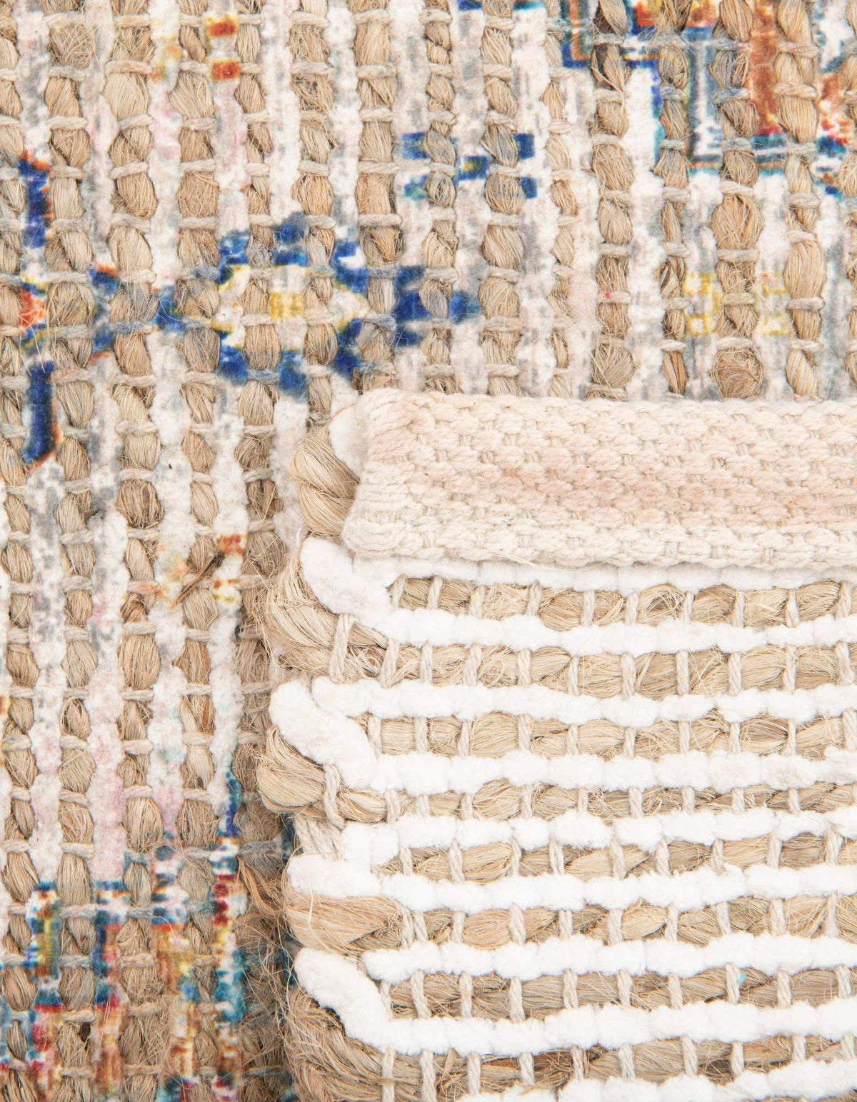 Rechteck Handgeflochten Teppich Chenille Jute in Natürlich von Hadorn™ - Lifestyle Image