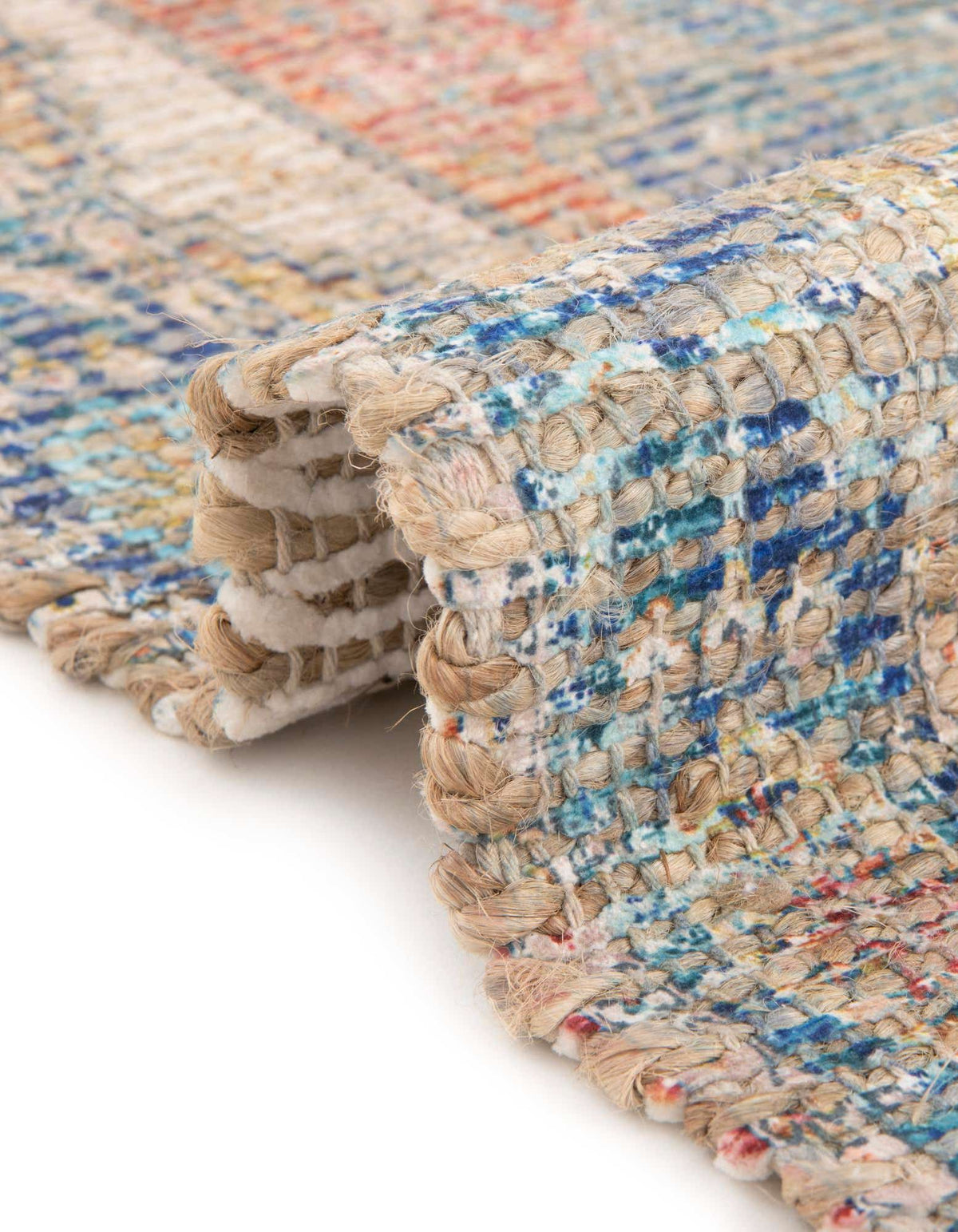 Rechteck Handgeflochten Teppich Chenille Jute in Natürlich von Hadorn™ - Lifestyle Image