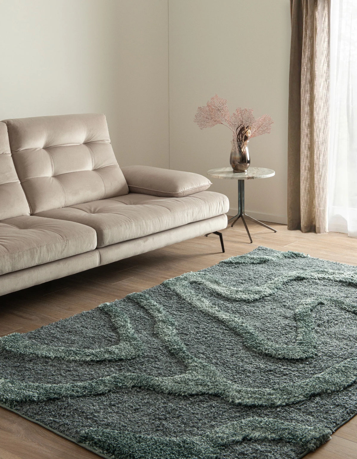 Rechteck Teppich Thun Arbor in Blau von Hadorn™ - Lifestyle Image