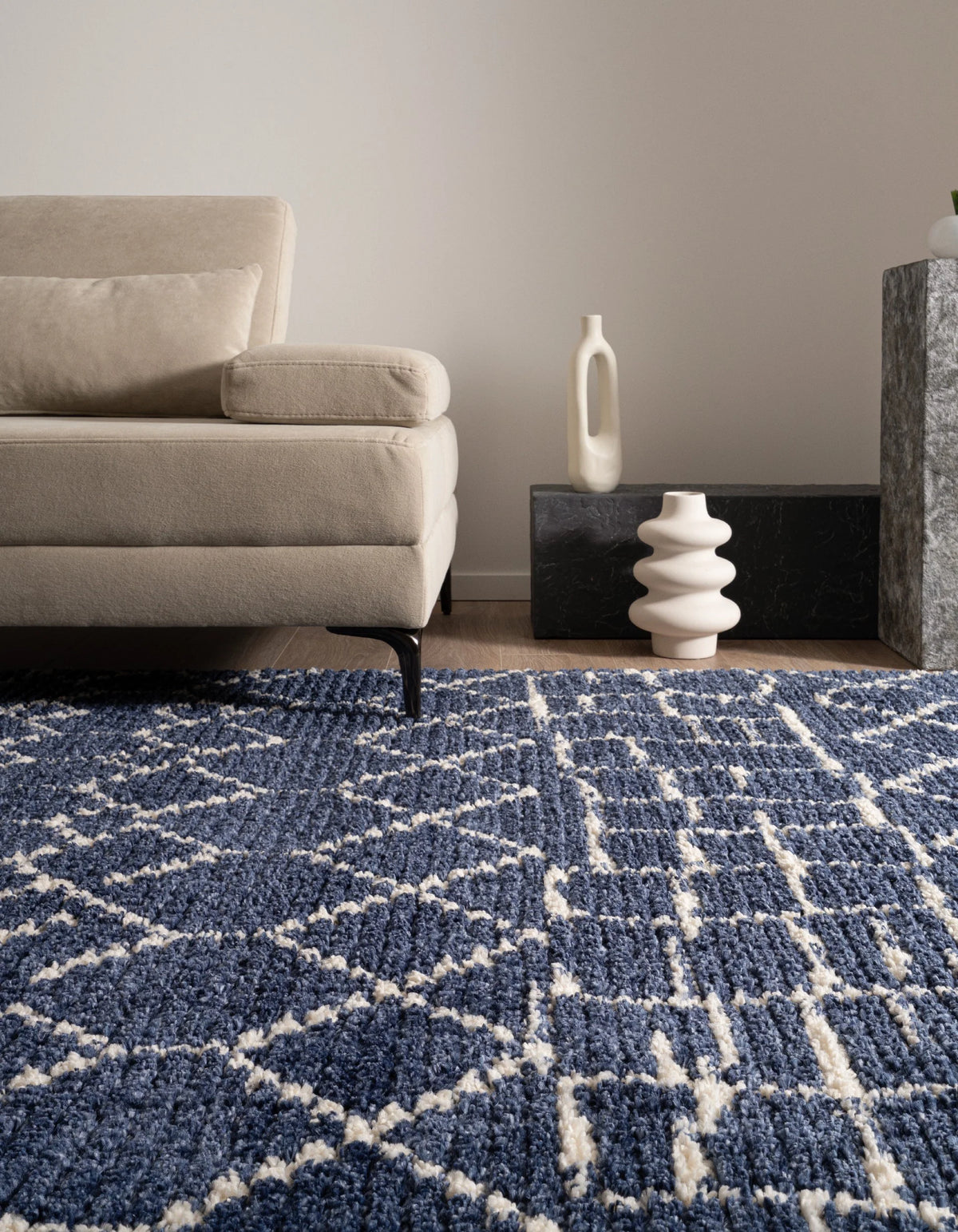 Läufer Teppich Frauenfeld Diamond in Blau von Hadorn™ - Lifestyle Image