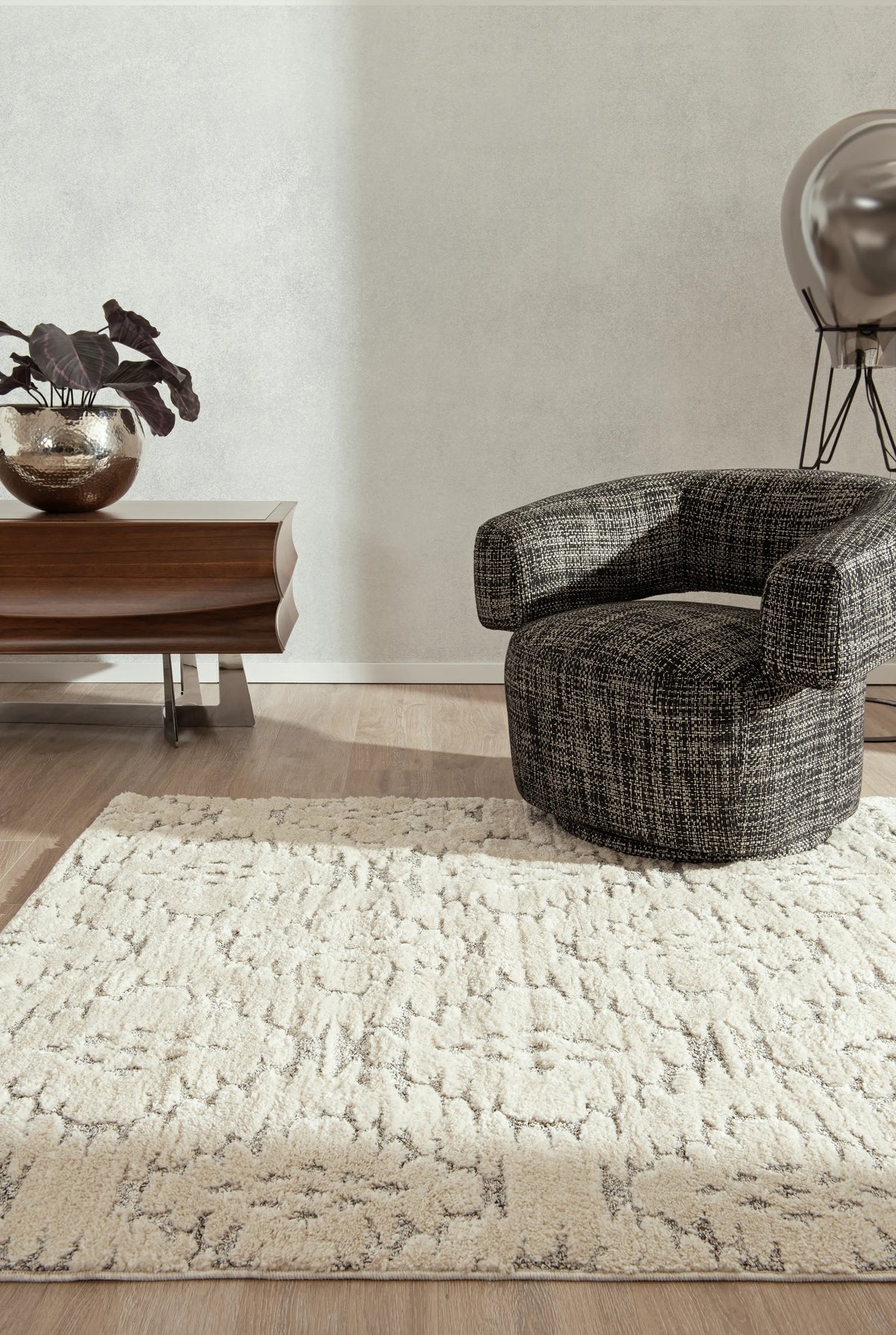 Rechteck Teppich Vevey in Weiss von Hadorn™ - Lifestyle Image