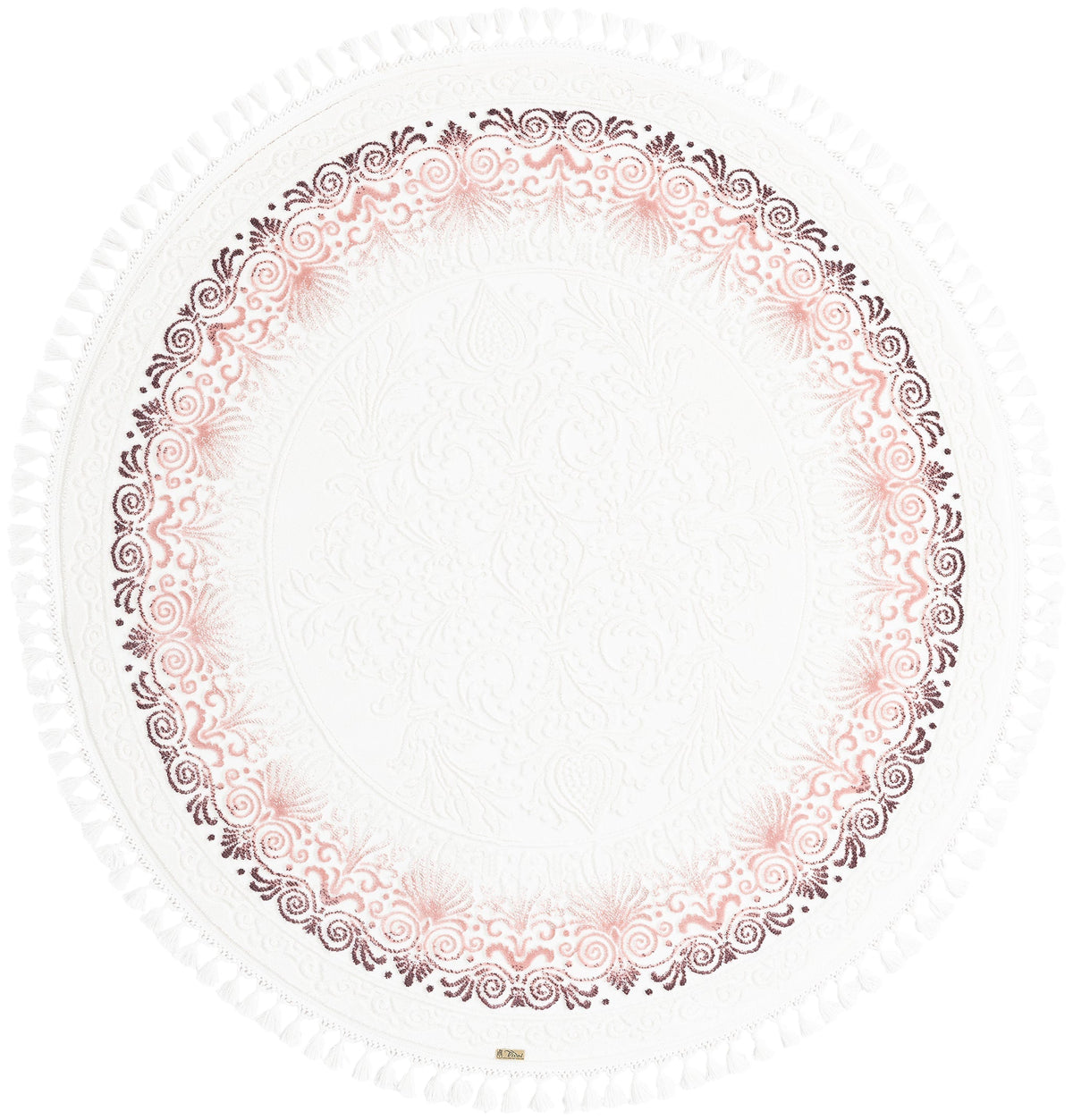 Rund Luxus Teppich Arosa in Weiss von Hadorn™ - Lifestyle Image