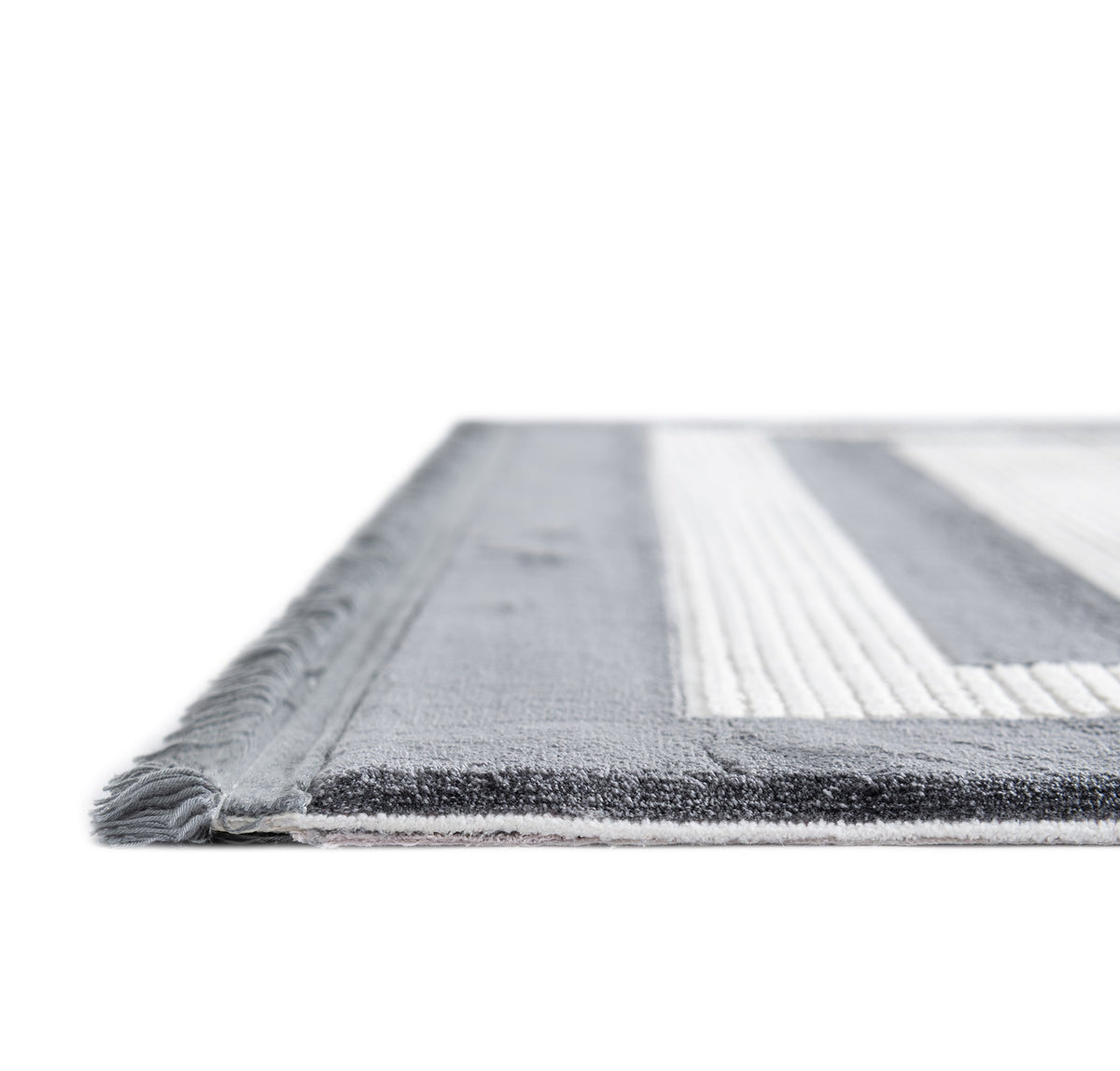 Rechteck Luxus Teppich Chiasso in Hellgrau von Hadorn™ - Lifestyle Image