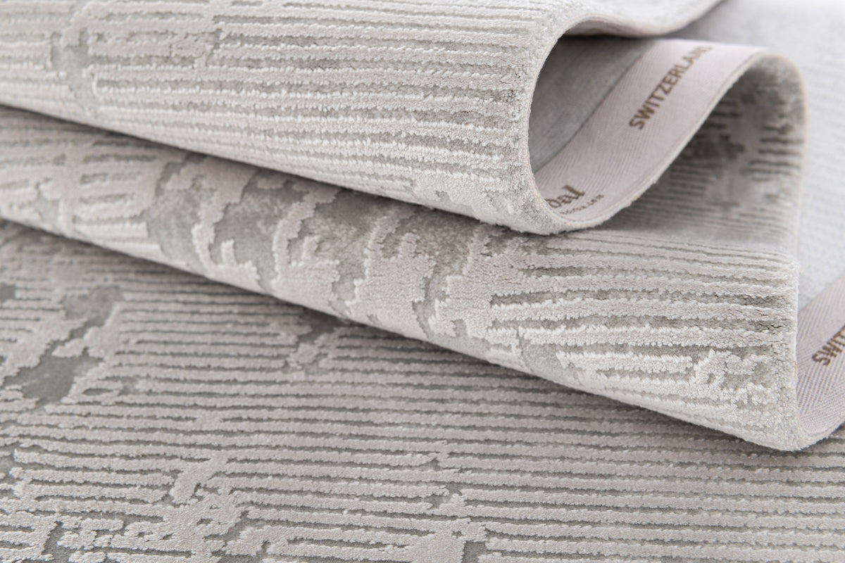 Rechteck Luxus Teppich Chiasso in Hellgrau von Hadorn™ - Lifestyle Image