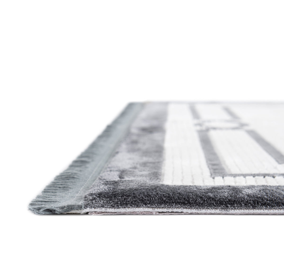 Rechteck Luxus Teppich Chiasso in Hellgrau von Hadorn™ - Lifestyle Image