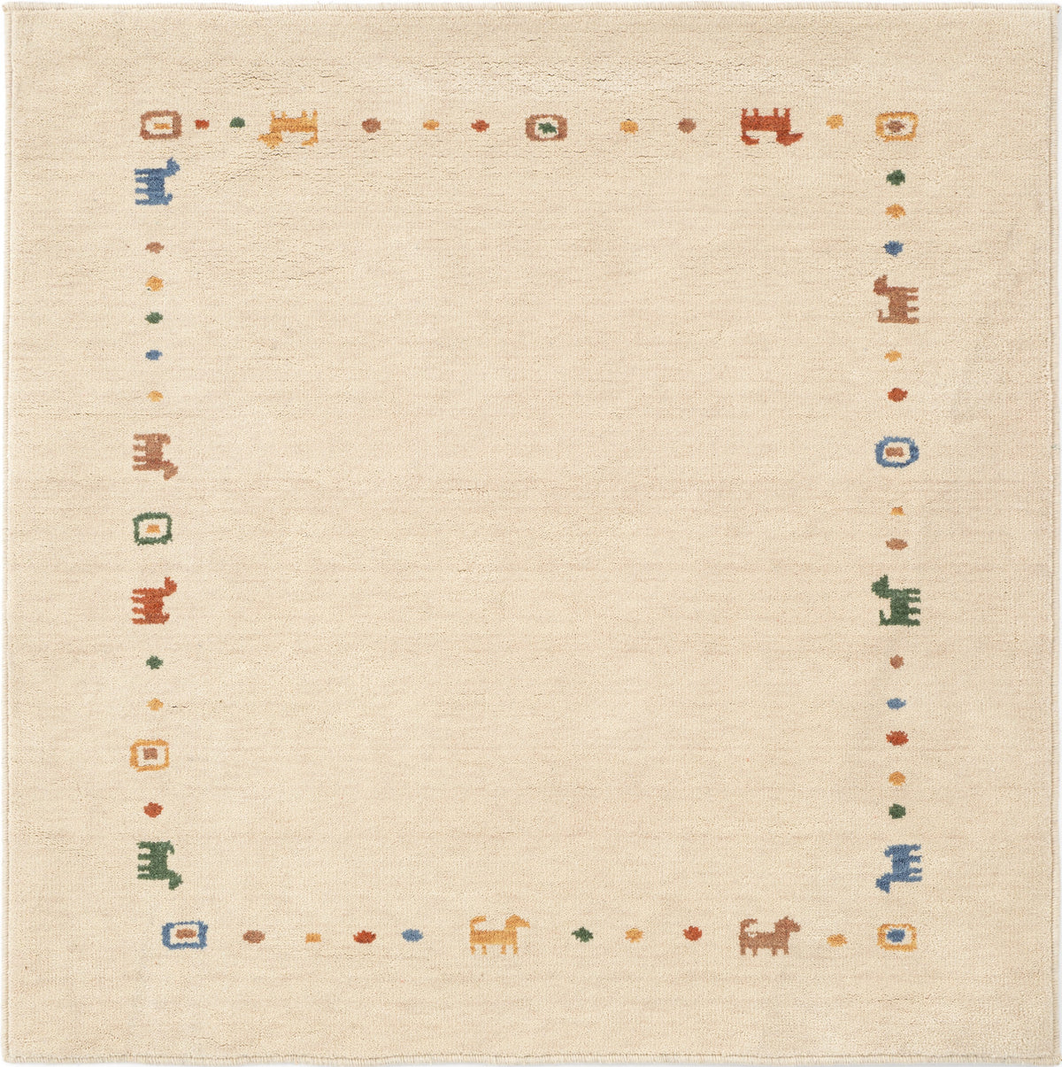 Quadratisch Teppich Emmen in Beige von Hadorn™ - Lifestyle Image