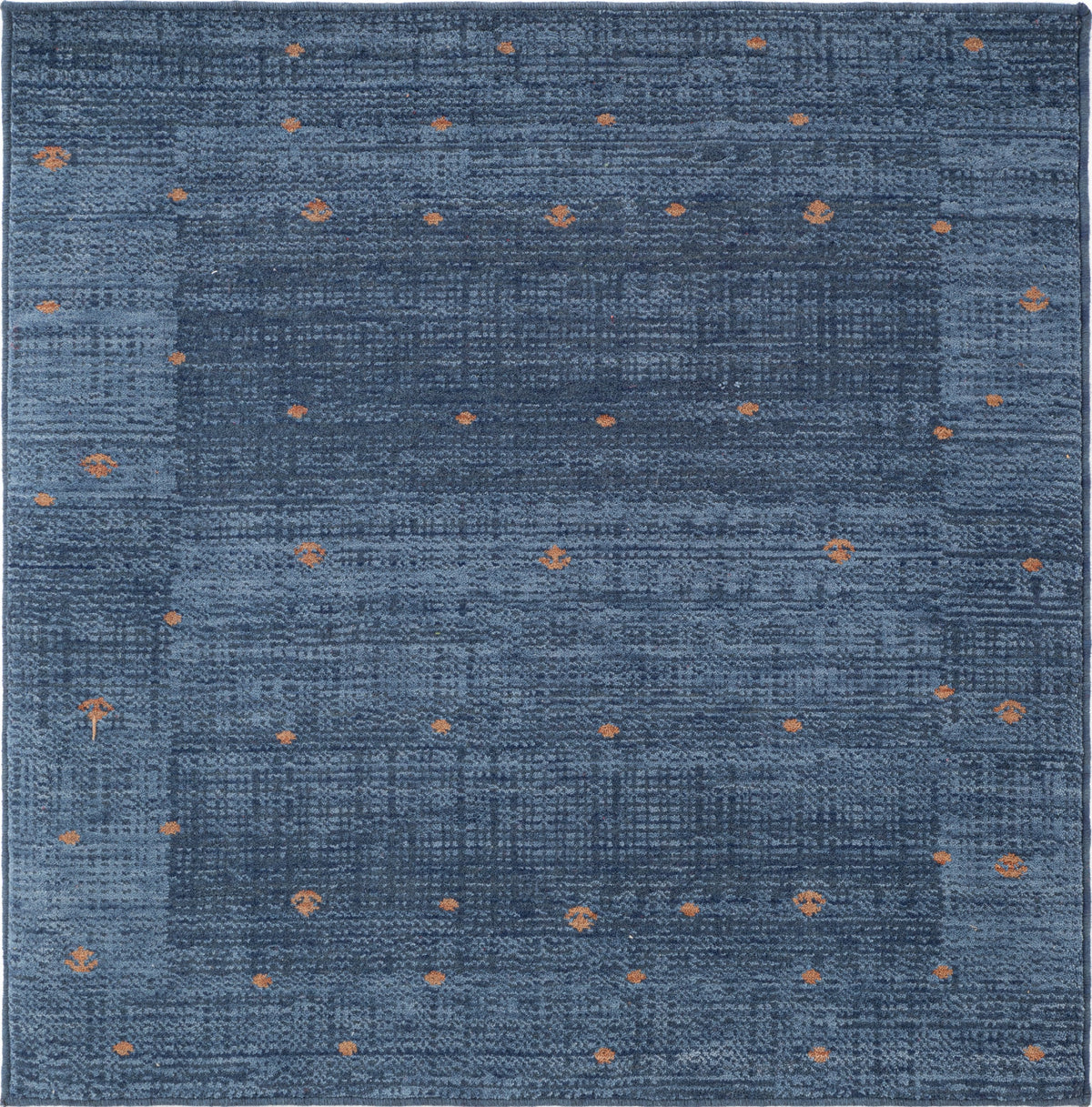 Quadratisch Teppich Emmen in Blau von Hadorn™ - Lifestyle Image