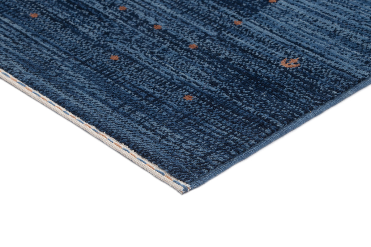 Quadratisch Teppich Emmen in Blau von Hadorn™ - Lifestyle Image