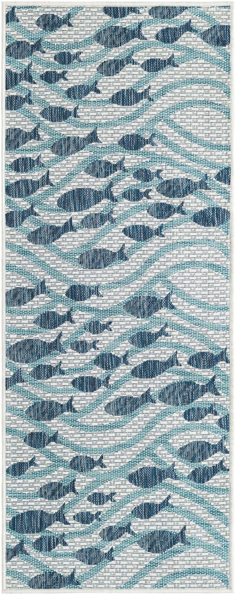 Läufer Outdoor Teppich Tulum Outdoor in Blau von Hadorn™ - Lifestyle Image