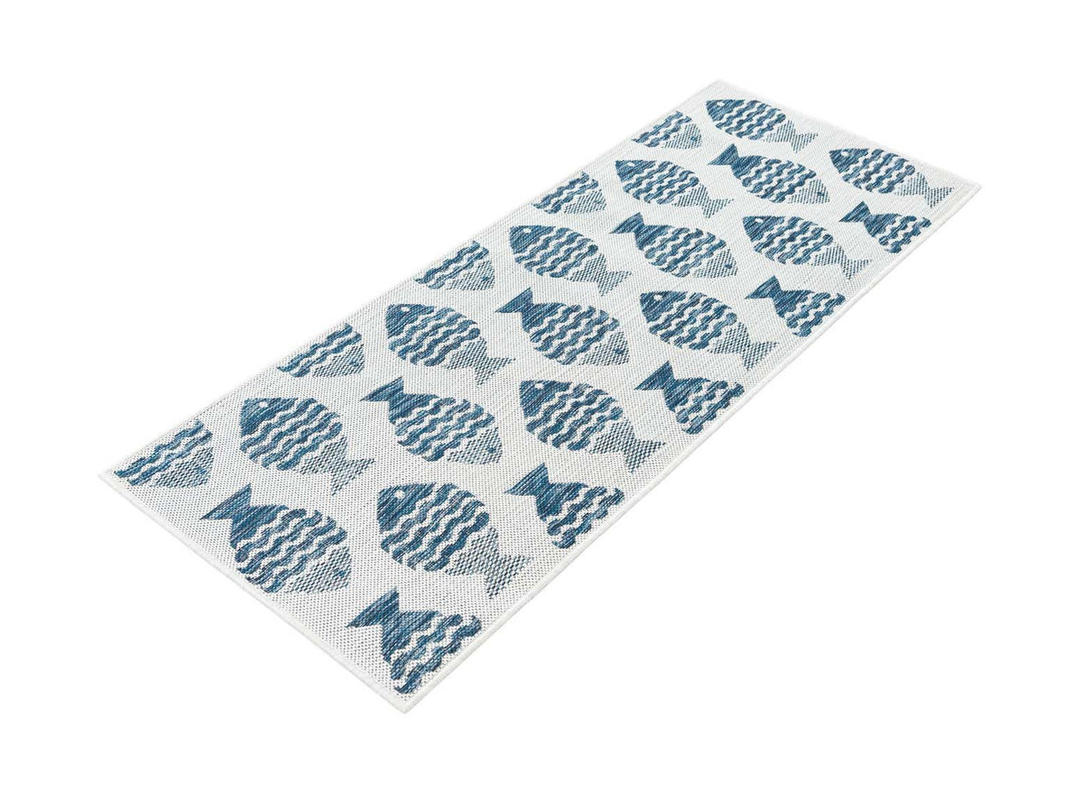 Läufer Outdoor Teppich Tulum Outdoor in Marineblau von Hadorn™ - Lifestyle Image