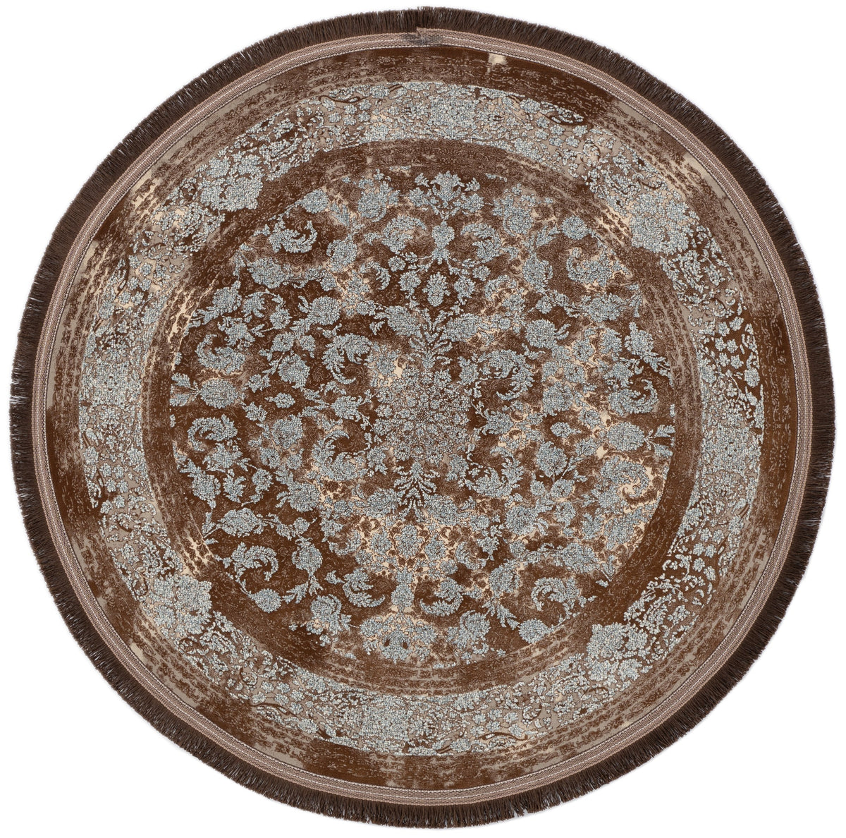 Rund Teppich Sophia Talea in Braun von Hadorn™ - Lifestyle Image