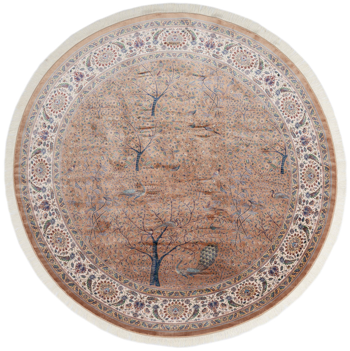 Rund Teppich Kalopsia Ravi in Beige von Hadorn™ - Lifestyle Image