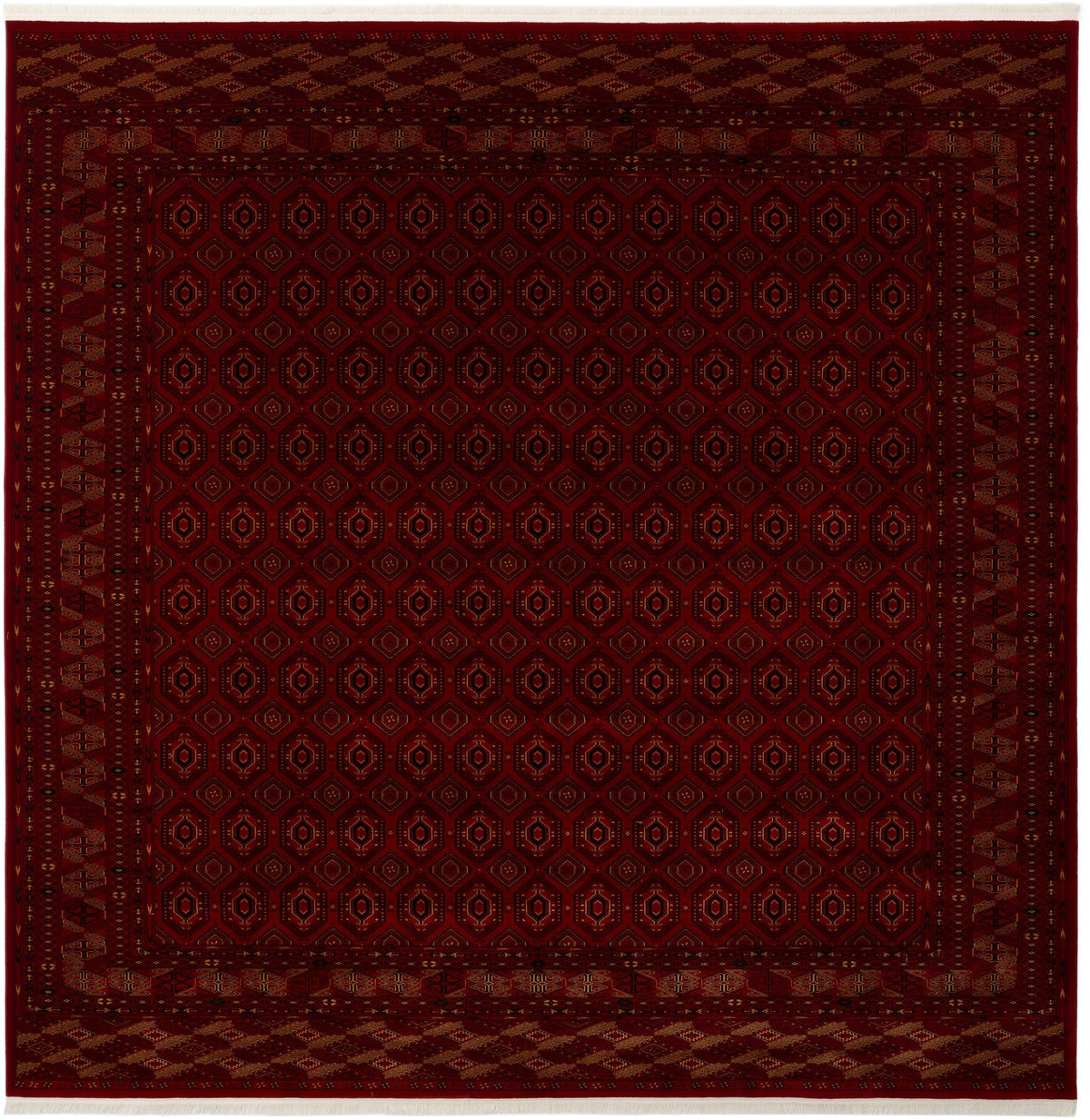 Quadratisch Teppich Sabha Anam in Rot von Hadorn™ - Lifestyle Image