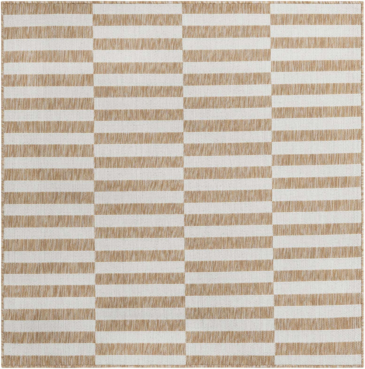 Quadratisch Outdoor Teppich Tulum Outdoor in Taupe von Hadorn™ - Lifestyle Image