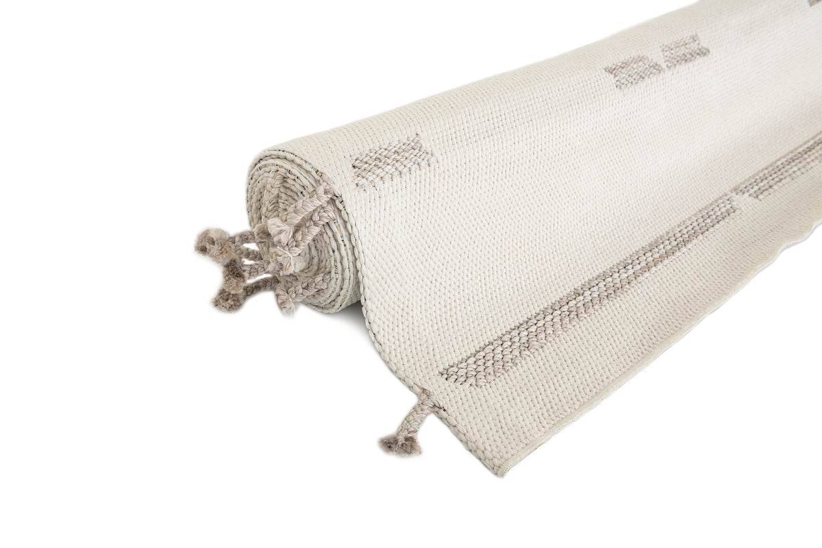 Läufer Teppich Juniper Boho in Weiss von Hadorn™ - Lifestyle Image